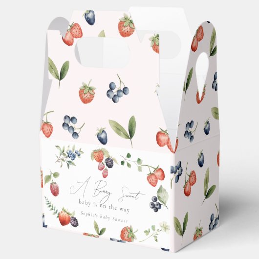 Berry Sweet Berries Meisje Baby shower Bedankdoosjes (Geopend)