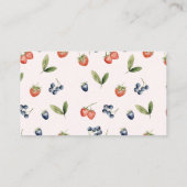 Berry Sweet Berries Meisje Baby shower Boek Aanvra Informatiekaartje (Achterkant)