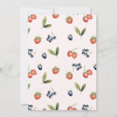 Berry Sweet Berries Meisje Baby shower Kaart (Achterkant)