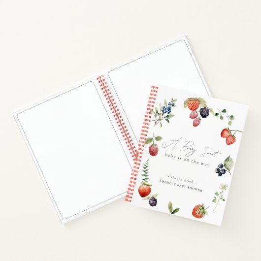 Berry Sweet Berries Meisje Baby shower Notitieboek (Binnen)