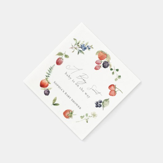 Berry Sweet Berries Meisje Baby shower Servet (Hoek)