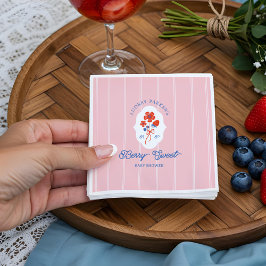 Berry Sweet Berries Monogram Baby shower Servet
