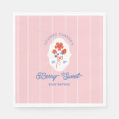 Berry Sweet Berries Monogram Baby shower Servet (Voorkant)