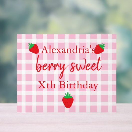 Berry Sweet Birthday Acryl Bord (Neutraal)