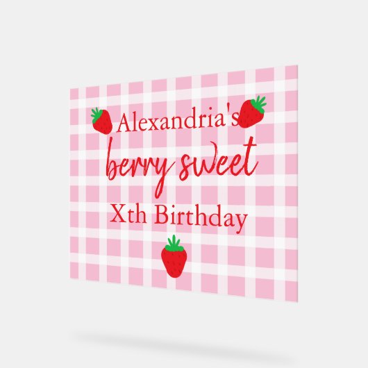 Berry Sweet Birthday Acryl Bord (Hoek)
