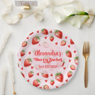 Berry Sweet Birthday - Baby Berry Papieren Bordje
