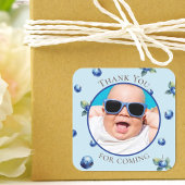 Berry Sweet Birthday Bedankt voor de foto Vierkante Sticker