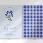 Berry Sweet Birthday Blueberry-uitnodiging Kaart