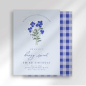 Berry Sweet Birthday Blueberry-uitnodiging Kaart