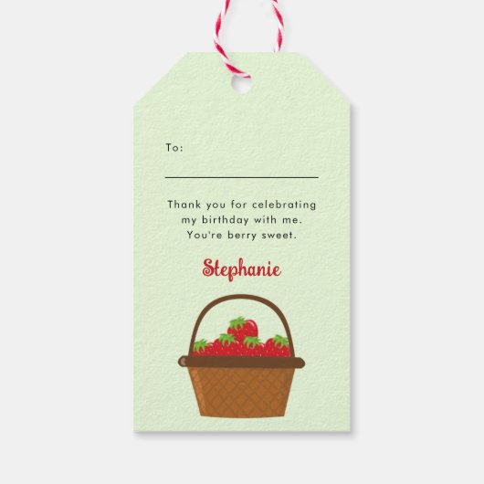 Berry Sweet Birthday Cadeaulabel (Achterkant)