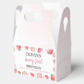 Berry Sweet Birthday Favor Box Strawberry Theme Bedankdoosjes (Geopend)