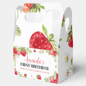 Berry Sweet Birthday Favor Box Strawberry Theme Bedankdoosjes (Geopend)