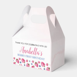 Berry Sweet Birthday Favor Box Strawberry Theme Bedankdoosjes