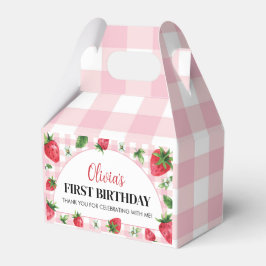 Berry Sweet Birthday Favor Box Strawberry Theme Bedankdoosjes