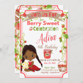 Berry Sweet Birthday Invitation Kaart (Voorkant / Achterkant)