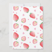 Berry Sweet Birthday Invitation Strawberry Theme Kaart (Achterkant)