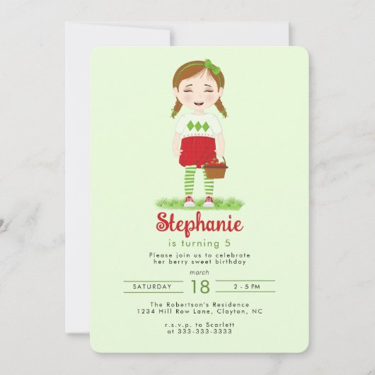 Berry Sweet Birthday Kaart (Voorkant)