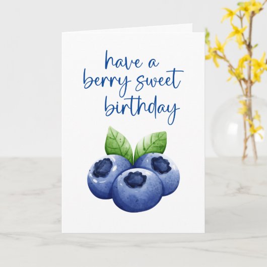 Berry Sweet Birthday Kaart (Gele Bloem)