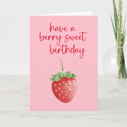 Berry Sweet Birthday Kaart (Voorkant)