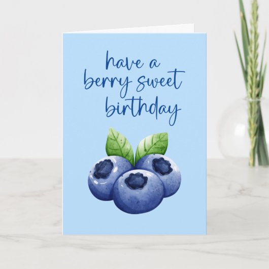 Berry Sweet Birthday Kaart (Voorkant)
