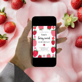 Berry Sweet Birthday met aardbeien Kaart