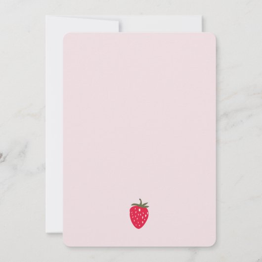 Berry Sweet Birthday met aardbeien Kaart (Achterkant)