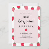 Berry Sweet Birthday | met aardbeienthema Kaart (Voorkant)