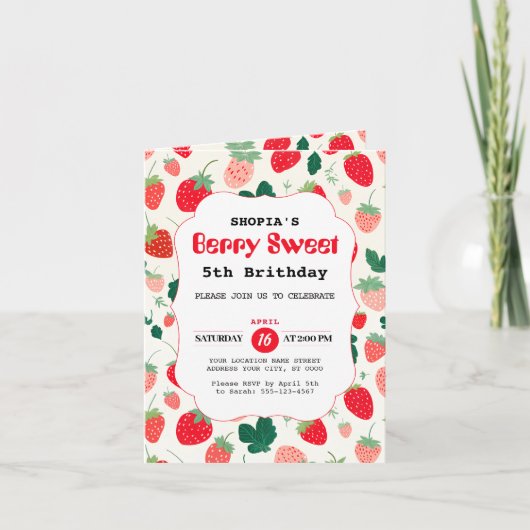 Berry Sweet Birthday Opgevouwen (Voorkant)