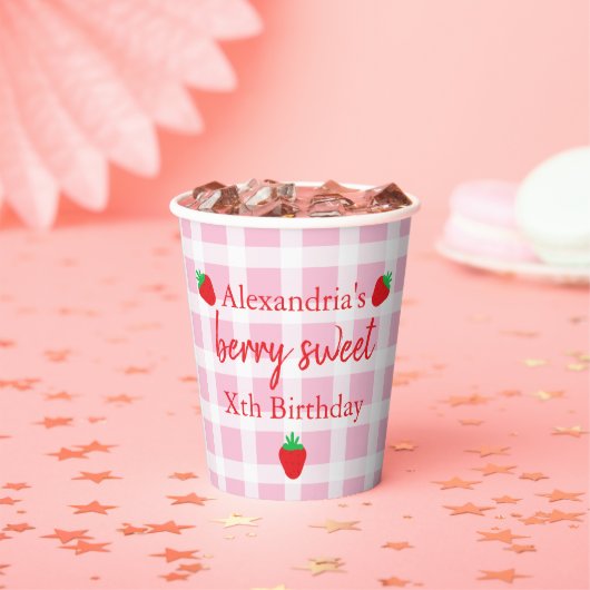 Berry Sweet Birthday Papieren Bekers (Insitu)