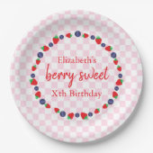 Berry Sweet Birthday Papieren Bordje (Voorkant)