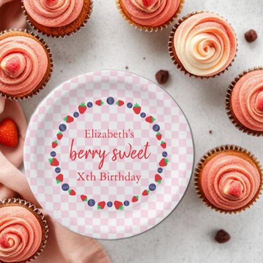 Berry Sweet Birthday Papieren Bordje