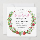 Berry Sweet Birthday Party Kaart (Voorkant)