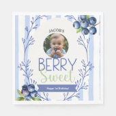 Berry Sweet Birthday Photo Paper  Servet (Voorkant)