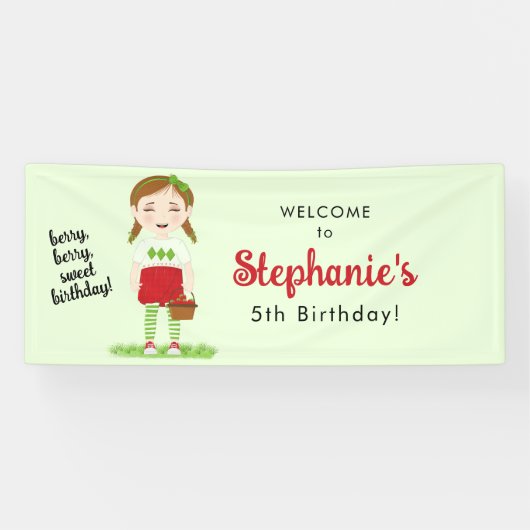 Berry Sweet Birthday Spandoek (Horizontaal)