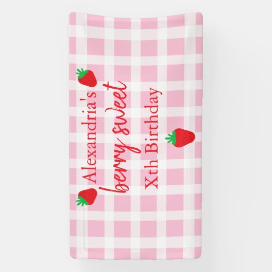 Berry Sweet Birthday Spandoek (Verticaal)