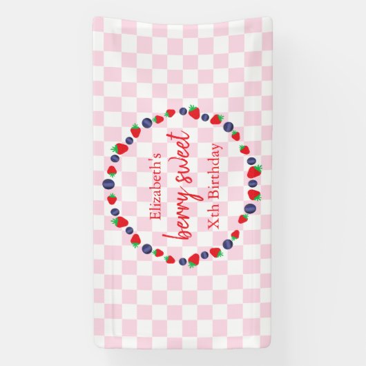 Berry Sweet Birthday Spandoek (Verticaal)