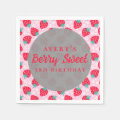 Berry Sweet Birthday Strawberry Daisy Servet (Voorkant)