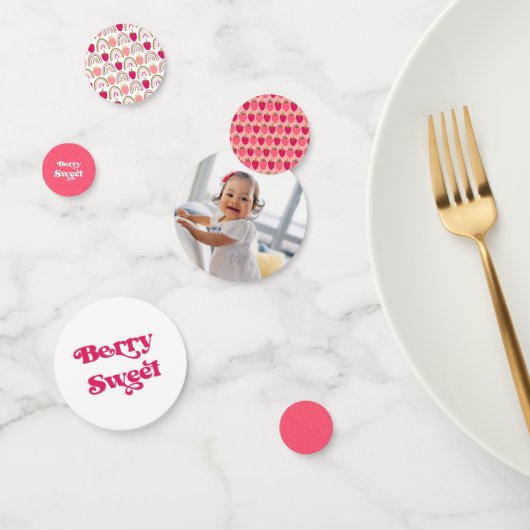 Berry Sweet Birthday Strawberry Pink Confetti (Groep)