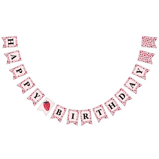 Berry Sweet Birthday Vlaggetjes (Alle)