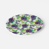 Berry Sweet Blackberries Blossom Papieren Bordje (Gekanteld)