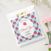 Berry Sweet Blue Strawberry Baby Shower Bedankzakje (Gezegeld)