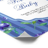 Berry Sweet Blueberries Baby shower Poster (Hoek)