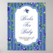 Berry Sweet Blueberries Baby shower Poster (Voorkant)