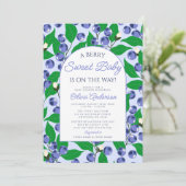 Berry Sweet Blueberry Arch Baby shower Kaart (Staand voorkant)