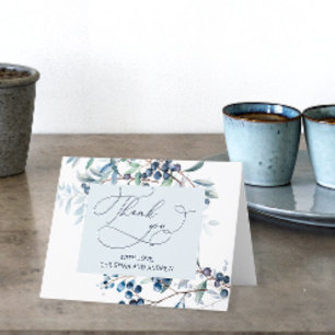 Berry Sweet Blueberry Baby shower bedankje Bedankkaart