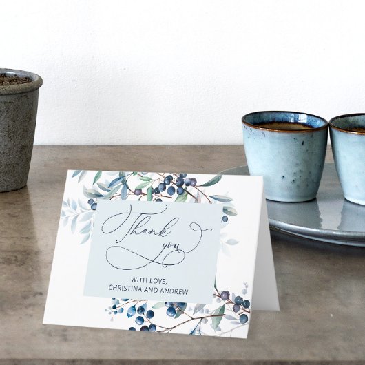 Berry Sweet Blueberry Baby shower bedankje Bedankkaart