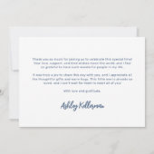 Berry Sweet Blueberry Baby shower Bedankkaart (Achterkant)