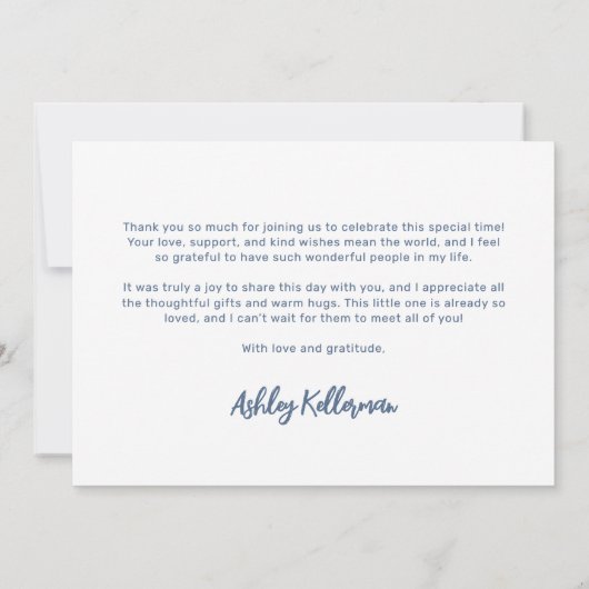 Berry Sweet Blueberry Baby shower Bedankkaart (Achterkant)