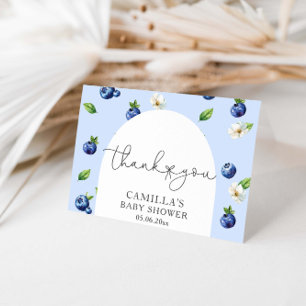 Berry Sweet Blueberry Baby shower Bedankkaart