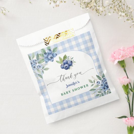 Berry Sweet Blueberry Baby shower Bedankzakje (Gezegeld)